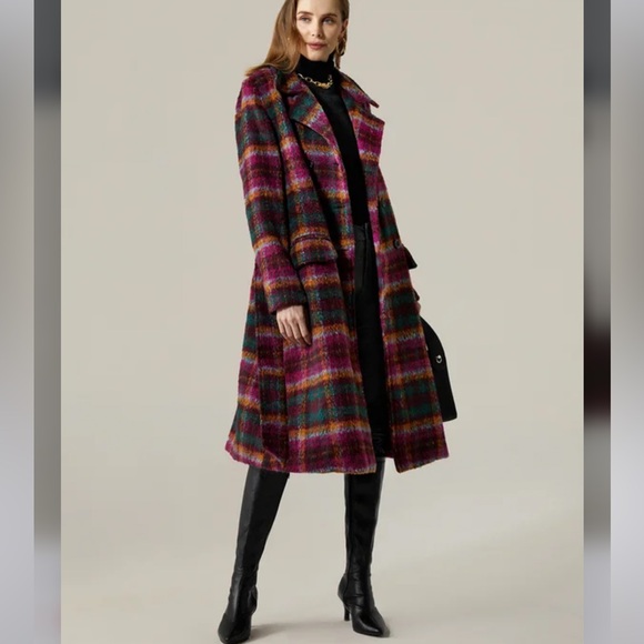 STYLEWE Jackets & Blazers - Plaid Regular Fit Urban Lapel Collar Coat With Belt